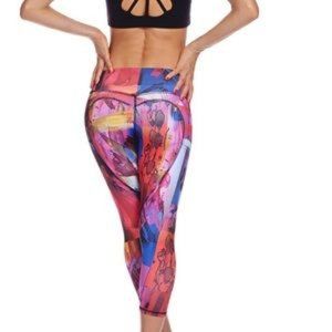 S Multi-Color Athletic Capri | Nina B. Roze | Heart Butt Legging